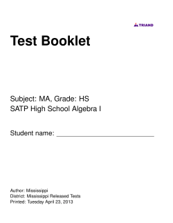 Test Booklet