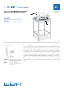 EBA 4305 - Manual office guillotine with 430 mm cutting length