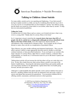 Talking to Children About Suicide