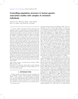Controlling population structure in human genetic association