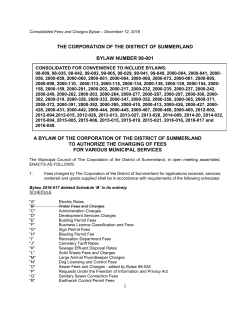 Fees and Charges 98-001 - Consolidated 2016-12-12