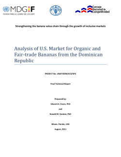 Analysis of US Market for Organic and Fair-trade Bananas