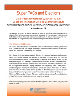 Super PACs and Elections - Northern Arizona University