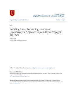 A Psychoanalytic Approach to Jean Rhys`s "Voyage in the Dark"
