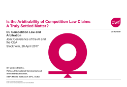 Gordon Blanke, DFW Law, Dubai - The Arbitration Institute of the