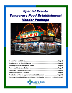Special Events Temporary Food Establishment