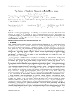 The Impact of Stackable Discounts on Retail Price