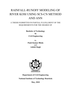 rainfall-runoff modeling of river kosi using scs-cn