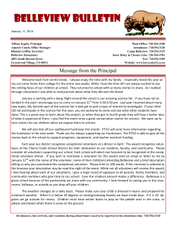 2016_Bulletin_January - Belleview Elementary
