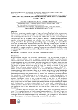 Impact of Technology On Modern Life: A Colossus in Defence and