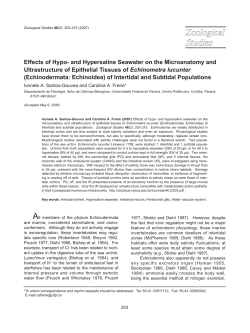 Effects of Hypo- and Hypersaline Seawater on the Microanatomy