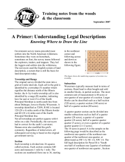 A Primer: Understanding Legal Descriptions
