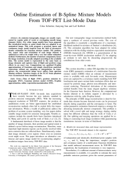 Online Estimation of B-Spline Mixture Models From TOF