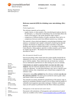 Information RM Dw - Livsmedelsverket