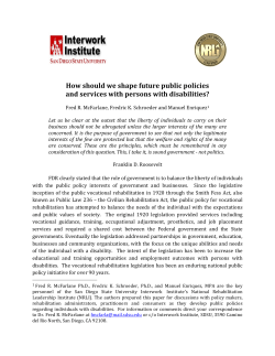 How should we shape future public policies and services with