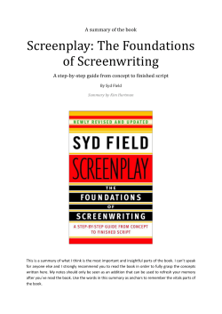 Syd Field&acute;s Screenplay pdf summary