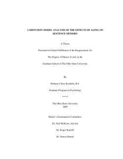 A DIFFUSION MODEL ANALYSIS OF THE EFFECTS OF AGING ON