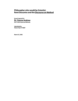 Descartes` Discourse on Method