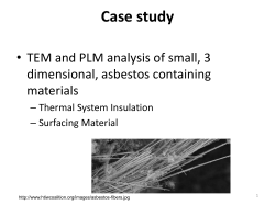 Case study - Wisconsin Asbestos Conference