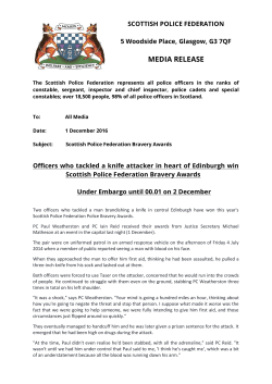 SPF Media Release Bravery Awards 2016