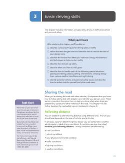 basic driving skills - Highways and Public Works