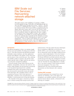 IBM Scale out File Services: Reinventing network