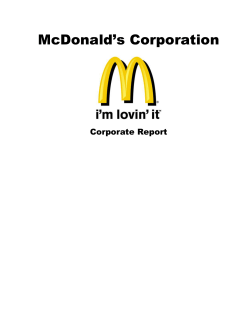 McDonald`s Corporation