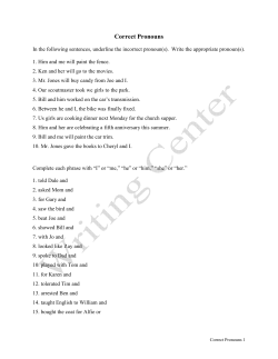 Correct Pronouns