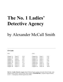 The No. 1 Ladies` Detective Agency