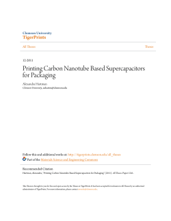Printing Carbon Nanotube Based Supercapacitors for