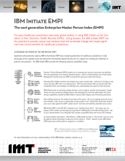 IBM Initiate EMPI