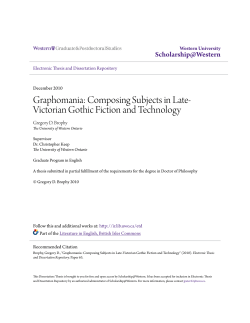 Composing Subjects in Late-Victorian Gothic Fiction and Technology