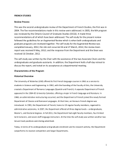 French Studies - University of Waterloo