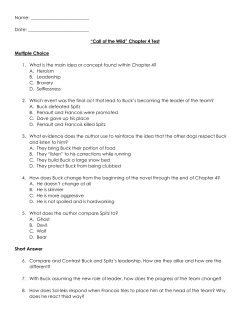 Name: Date: &ldquo;Call of the Wild&rdquo; Chapter 4 Test Multiple Choice 1. What