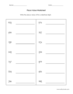 Place Value Worksheet