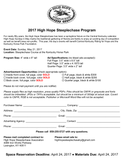 2017 High Hope Steeplechase Program
