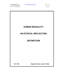 human sexuality - an ethical reflection