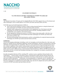 Use of the Internet and Other Technologies for STI/HIV