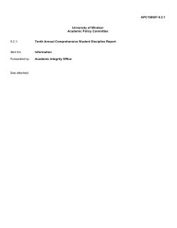 APC150507-5.2.1 University of Windsor Academic Policy Committee