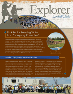 Fall 2011 - Lewis and Clark Regional Water System