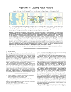 Algorithms for Labeling Focus Regions