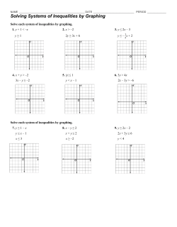 Solving Systems of Inequalities by Graphing