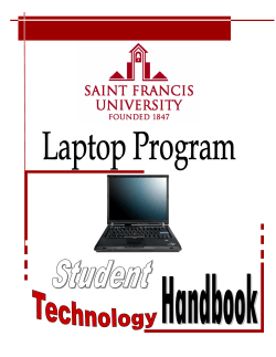 Laptop Manual - St. Francis University