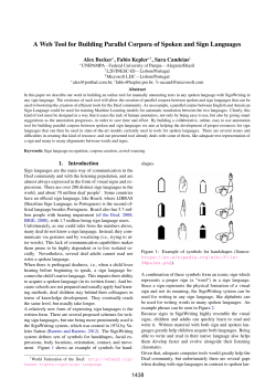 A Web Tool for Building Parallel Corpora of Spoken and Sign