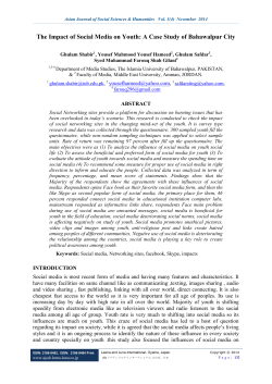 The Impact of Social Media on Youth - AJSSH