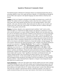 Spanish at Montessori Community School