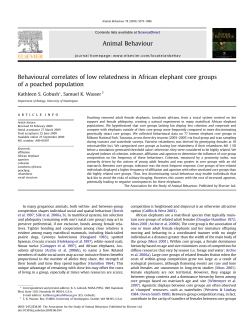 Behavioural correlates of low relatedness in African elephant core