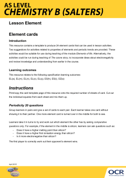 Element cards - Activity