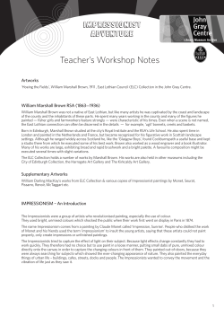Impressionist Adventure: Notes for teachers +