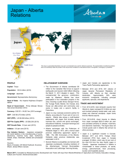 Japan - Alberta Relations - Alberta Economic Development and Trade